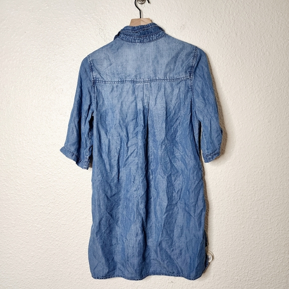 Cloth & Stone Chambray Shirt Dress Size Small - Picture 3 of 6